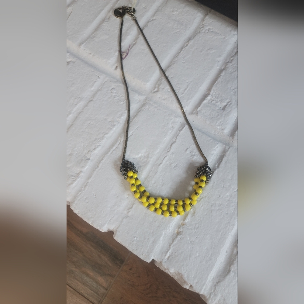Yellow Beaded Necklace